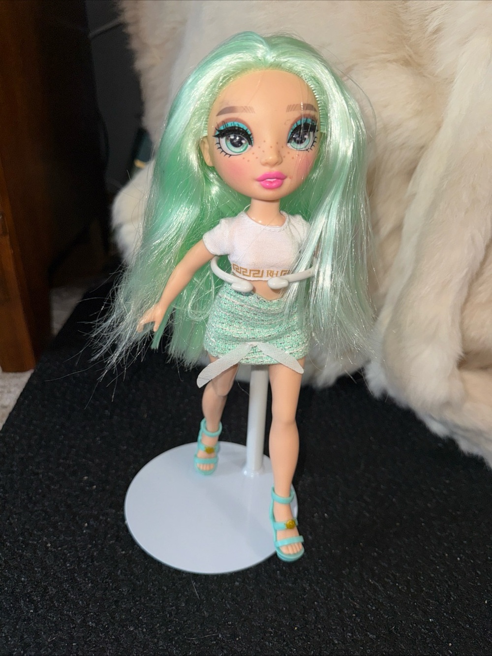 Rainbow high doll mint hair